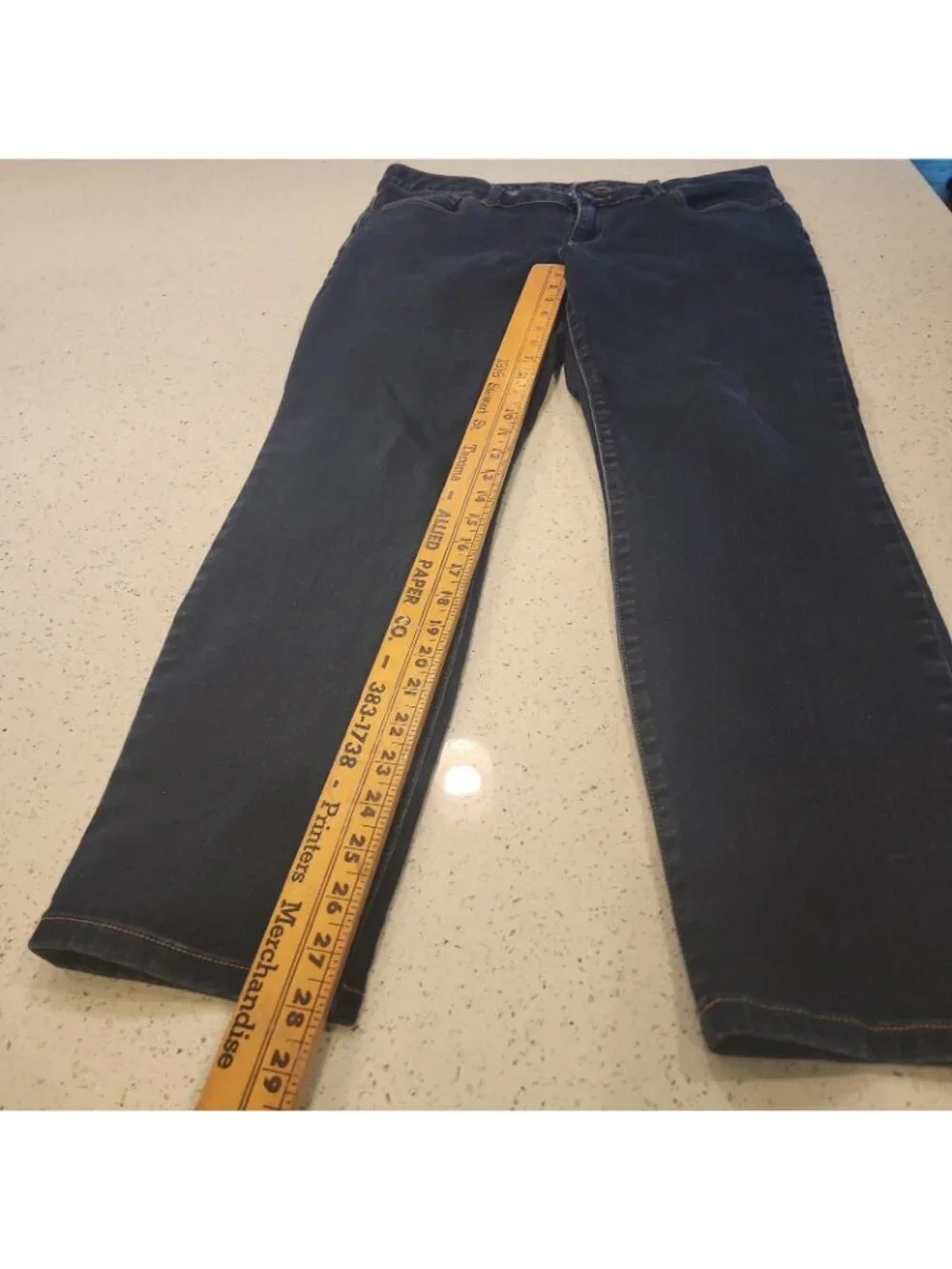 Michael Kors Women's 12 Skinny Dark Denim Jeans 36x28 Stretch - Picture 2 of 6
